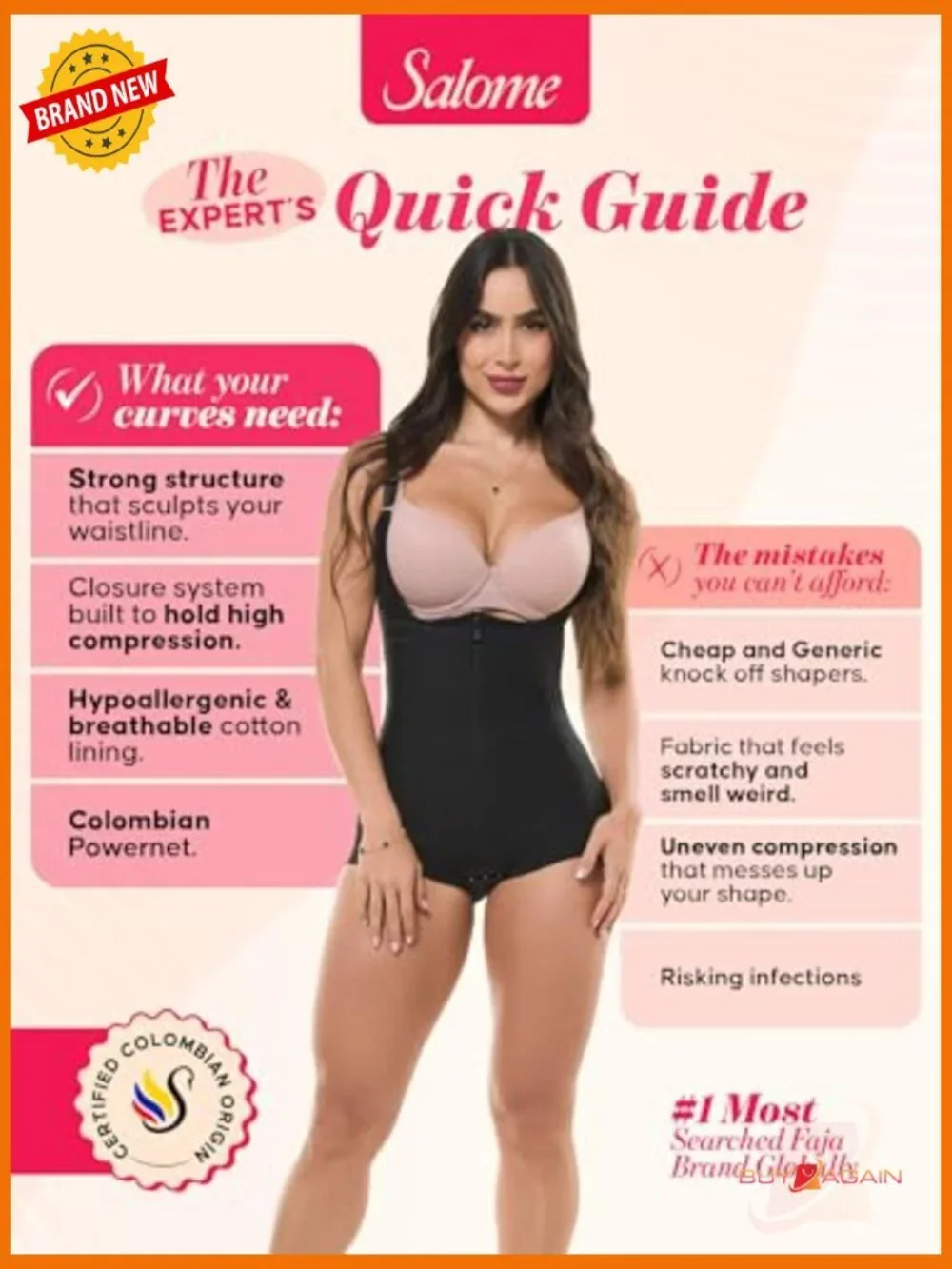 Full Body Shaper Postpartum Tummy Control Bodysuit